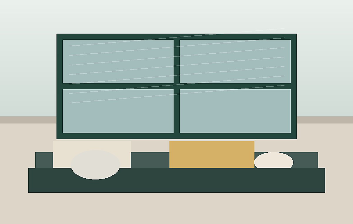 现代客厅落地窗